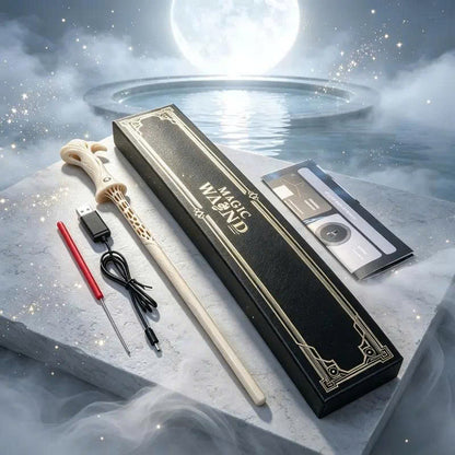 Rechargeable Resin Wizard Magic Wand Set with Gift Box & Flash Paper