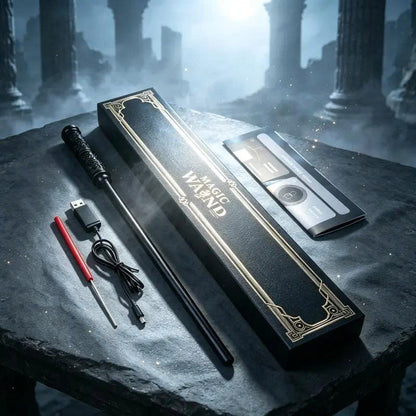Rechargeable Resin Wizard Magic Wand Set with Gift Box & Flash Paper