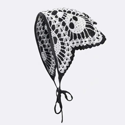 Women's Halloween Crochet Bandana - Boho Triangle Head Scarf