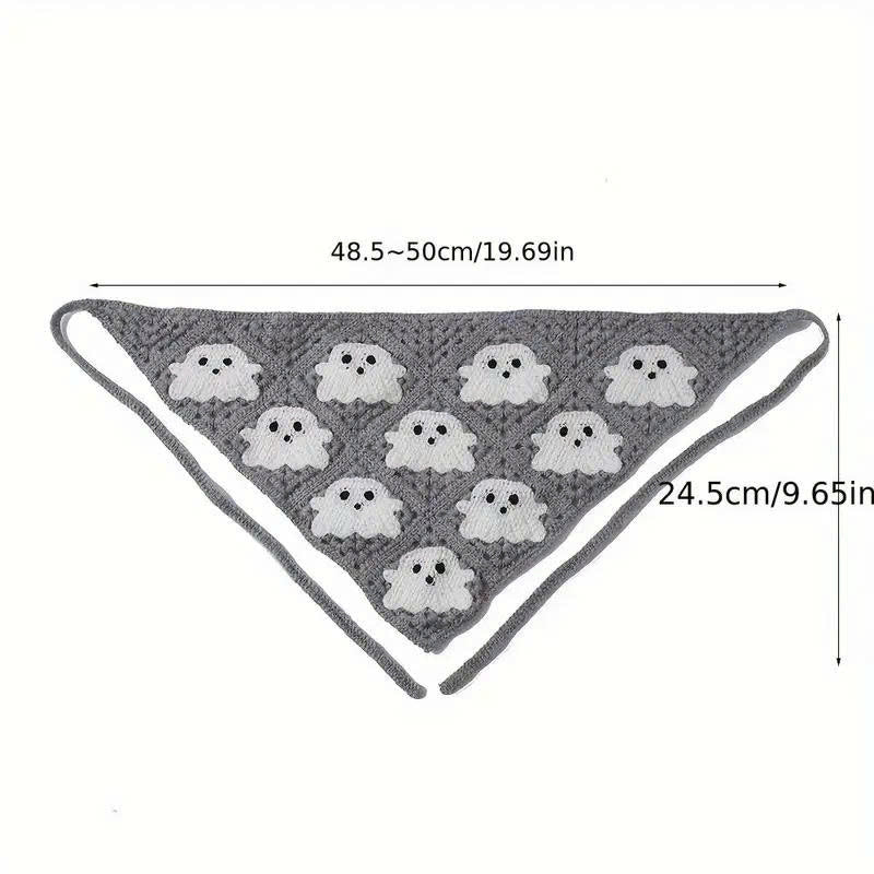 Women's Halloween Crochet Bandana - Boho Triangle Head Scarf