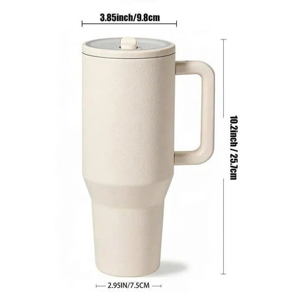 40oz Ghostface Stainless Steel Tumbler with Handle and Straw Lid