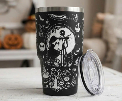 40oz Nightmare Before Christmas Tumbler with Handle and Straw