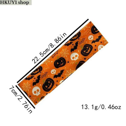 Halloween Wide Elastic Headband (1/6 Pcs) - Spooky Stretch Hair Band for Women