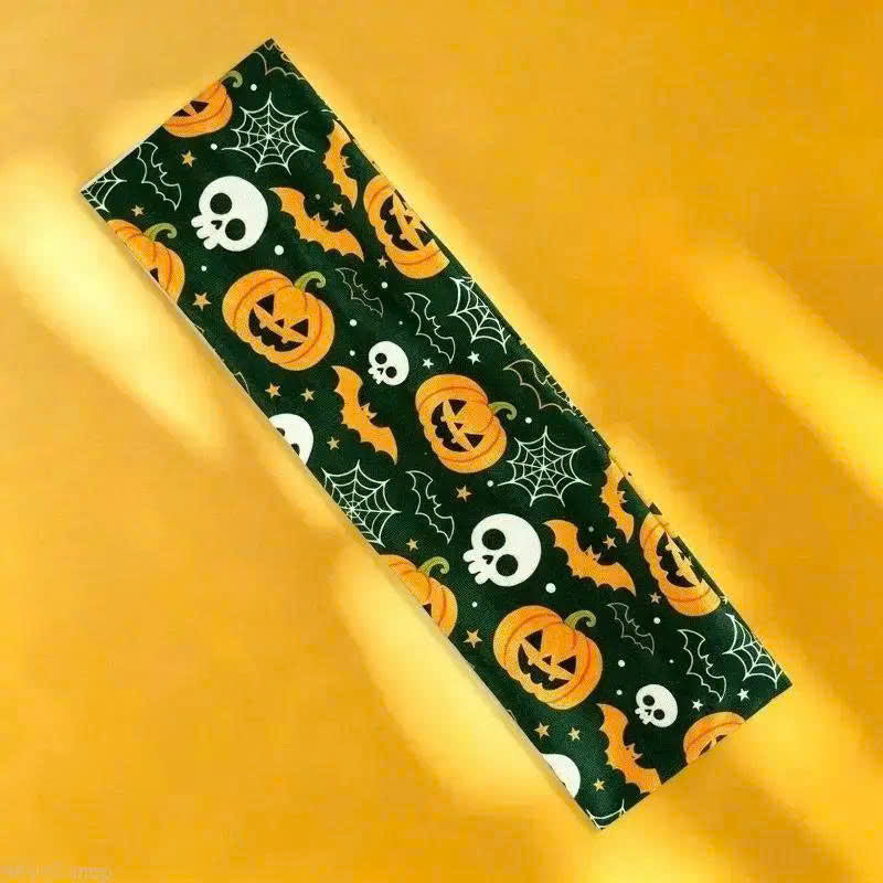 Halloween Wide Elastic Headband (1/6 Pcs) - Spooky Stretch Hair Band for Women