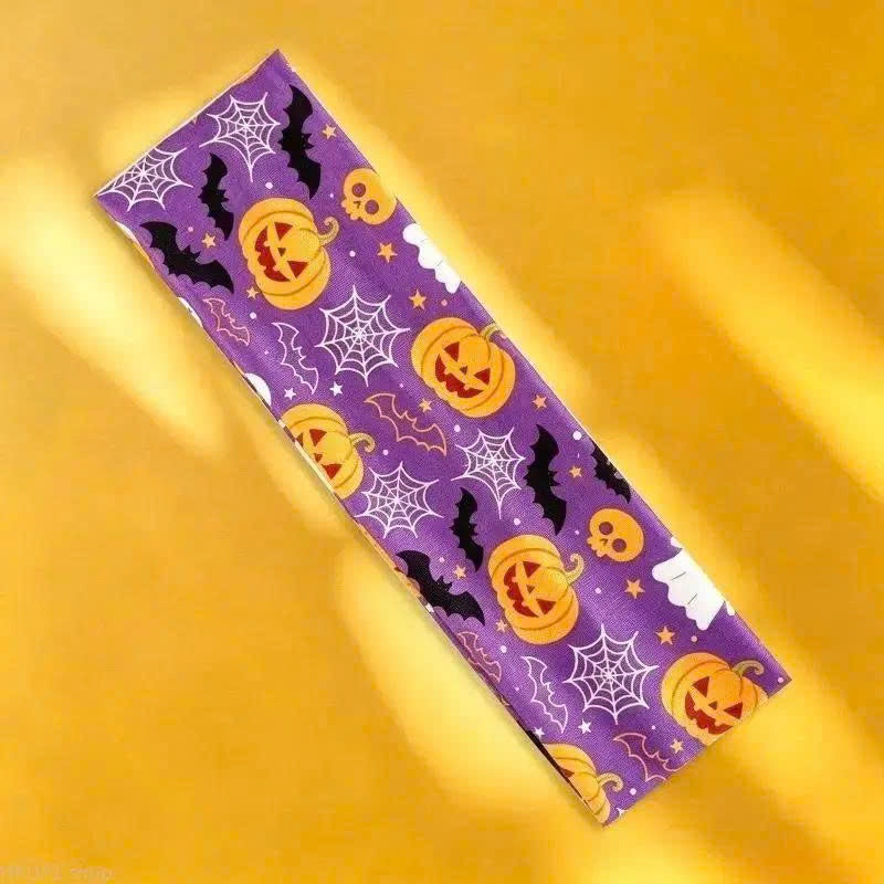 Halloween Wide Elastic Headband (1/6 Pcs) - Spooky Stretch Hair Band for Women