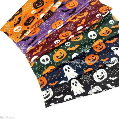 Halloween Wide Elastic Headband (1/6 Pcs) - Spooky Stretch Hair Band for Women