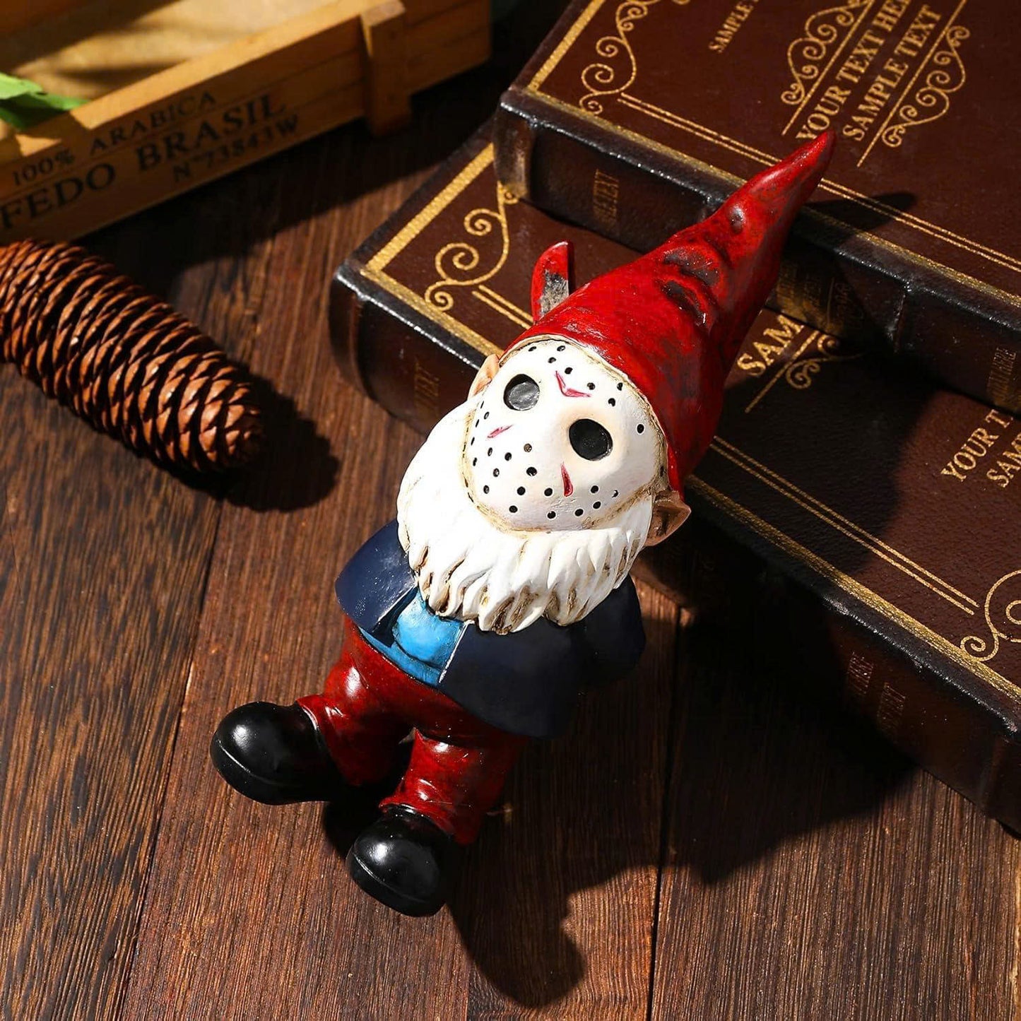 Horror Garden Gnome Statue - 5.5" Halloween Slasher Killer Outdoor Decor