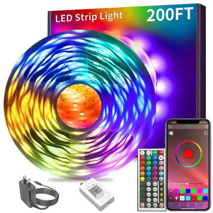 Smart RGB LED Strip Lights - Bluetooth Music Sync Light Strip with App & Remote