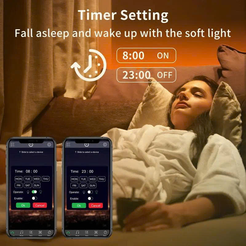 Smart RGB LED Strip Lights - Bluetooth Music Sync Light Strip with App & Remote