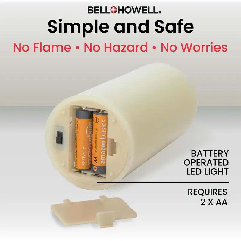 6-Pack Color Changing Flameless LED Pillar Candles with Remote & Timer