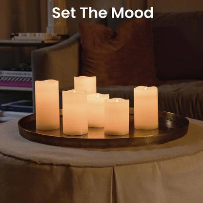 6-Pack Color Changing Flameless LED Pillar Candles with Remote & Timer
