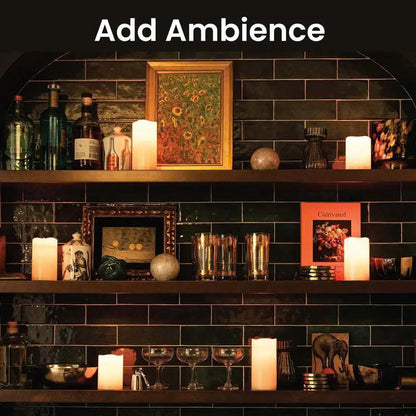 6-Pack Color Changing Flameless LED Pillar Candles with Remote & Timer