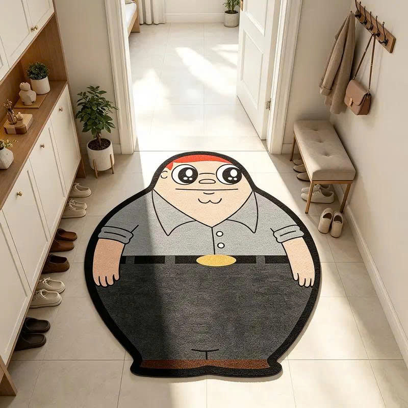 Cute Peter Griffin Funny Cartoon Meme Area Rug - Soft Fluffy Cartoon Floor Mat