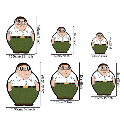 Cute Peter Griffin Funny Cartoon Meme Area Rug - Soft Fluffy Cartoon Floor Mat
