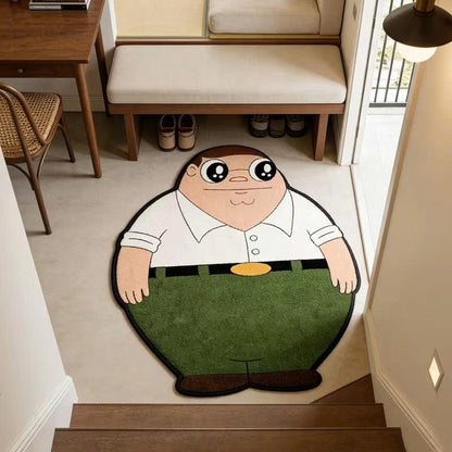 Cute Peter Griffin Funny Cartoon Meme Area Rug - Soft Fluffy Cartoon Floor Mat