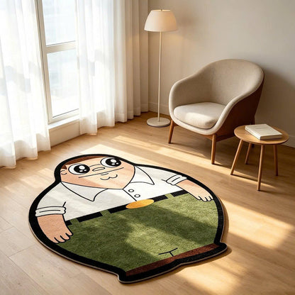 Cute Peter Griffin Funny Cartoon Meme Area Rug - Soft Fluffy Cartoon Floor Mat