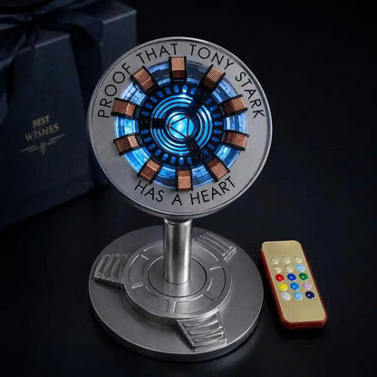 Arc Reactor LED Desk Lamp - Tony Stark Heart Metal Replica Night Light