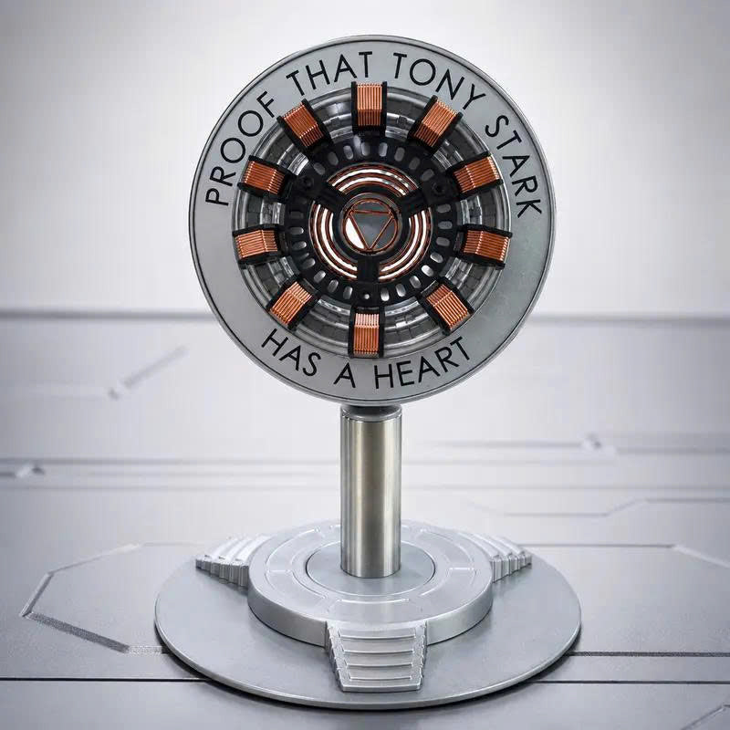 Arc Reactor LED Desk Lamp - Tony Stark Heart Metal Replica Night Light
