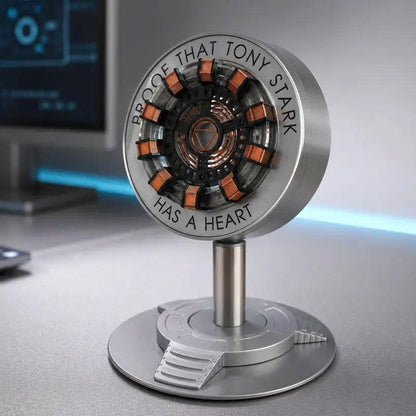 Arc Reactor LED Desk Lamp - Tony Stark Heart Metal Replica Night Light