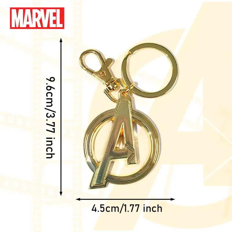 Marvel Avengers 3D Metal Keychain - Thor Hammer & Captain America Shield Keyring