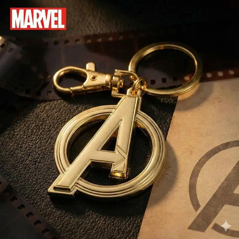 Marvel Avengers 3D Metal Keychain - Thor Hammer & Captain America Shield Keyring