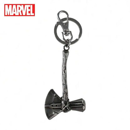 Marvel Avengers 3D Metal Keychain - Thor Hammer & Captain America Shield Keyring