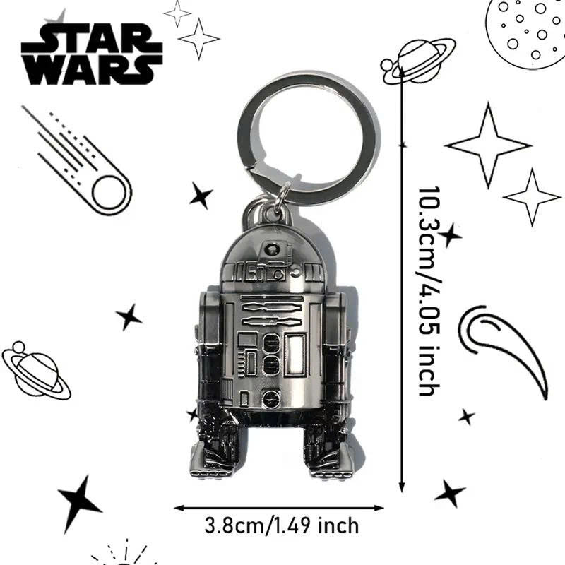 Star Wars 3D Metal Keychain - Mandalorian Falcon R2-D2 Keyring (1PC)