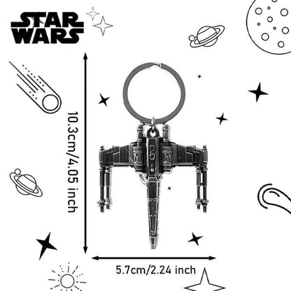 Star Wars 3D Metal Keychain - Mandalorian Falcon R2-D2 Keyring (1PC)