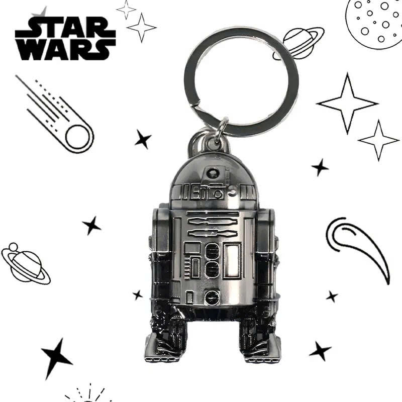 Star Wars 3D Metal Keychain - Mandalorian Falcon R2-D2 Keyring (1PC)