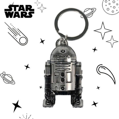 Star Wars 3D Metal Keychain - Mandalorian Falcon R2-D2 Keyring (1PC)