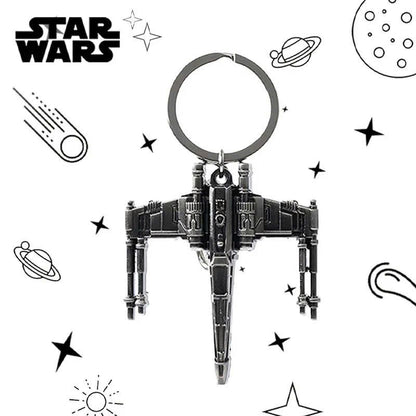 Star Wars 3D Metal Keychain - Mandalorian Falcon R2-D2 Keyring (1PC)