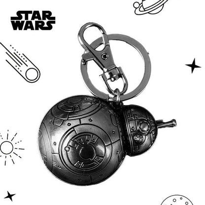 Star Wars 3D Metal Keychain - Mandalorian Falcon R2-D2 Keyring (1PC)