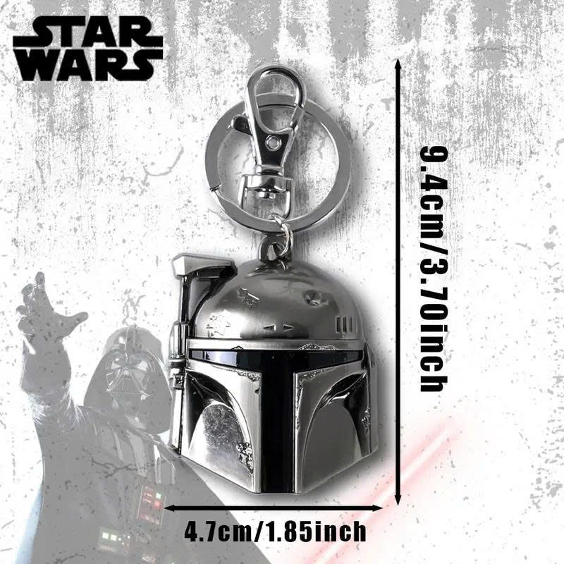Star Wars 3D Metal Keychain - Mandalorian Falcon R2-D2 Keyring (1PC)