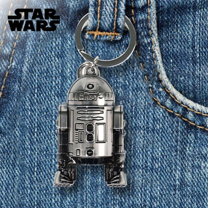 Star Wars 3D Metal Keychain - Mandalorian Falcon R2-D2 Keyring (1PC)