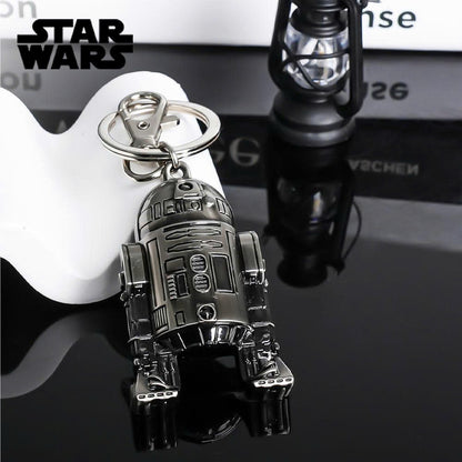 Star Wars 3D Metal Keychain - Mandalorian Falcon R2-D2 Keyring (1PC)