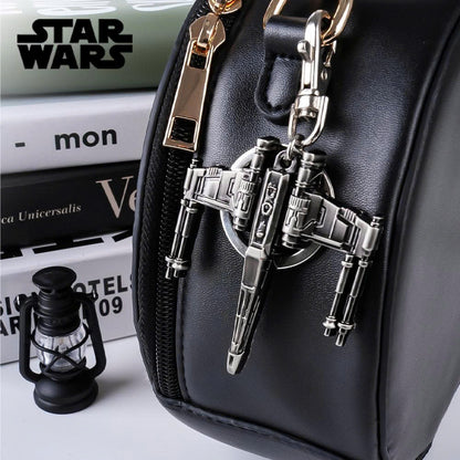 Star Wars 3D Metal Keychain - Mandalorian Falcon R2-D2 Keyring (1PC)