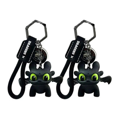 Toothless Dragon Keychain - Moving Wings & Light-Up Eyes Keyring