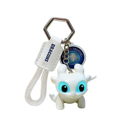 Toothless Dragon Keychain - Moving Wings & Light-Up Eyes Keyring