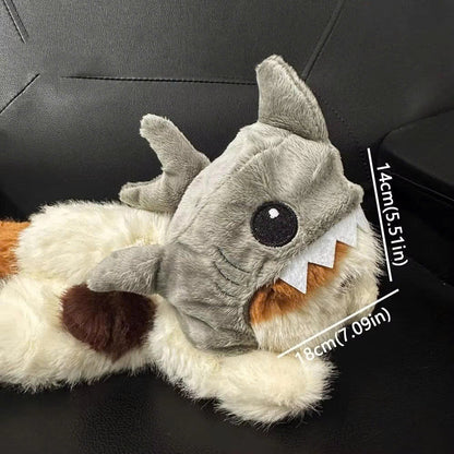 Cute Shark Cat Hat - Soft Plush Pet Headwear for Cats & Small Dogs