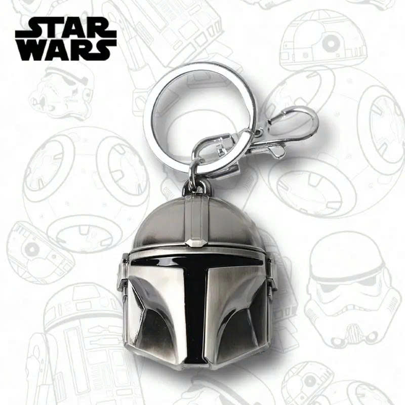 Star Wars 3D Metal Keychain - Mandalorian Falcon R2-D2 Keyring (1PC)