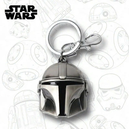 Star Wars 3D Metal Keychain - Mandalorian Falcon R2-D2 Keyring (1PC)