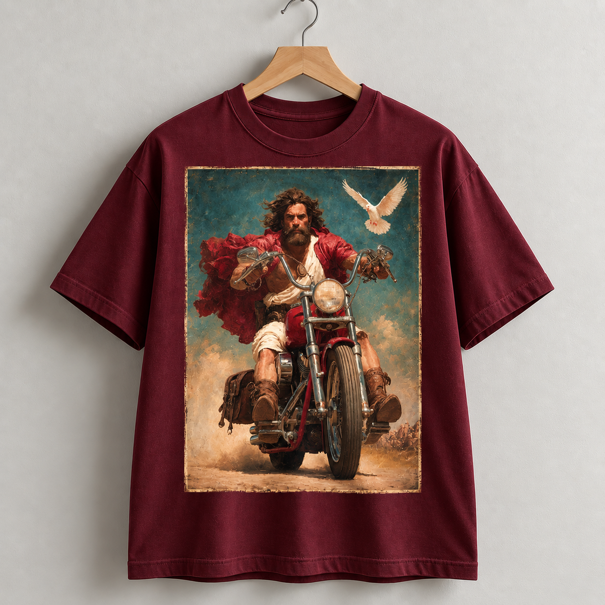 Jesus Motorcycle T-Shirt, Christian Biker Vintage Graphic Tee