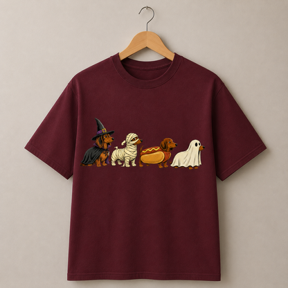 Halloween Dachshund Dogs Graphic T-Shirt Dog Lover