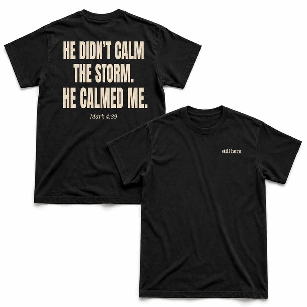 He Didn't Calm The Storm He Calmed Me T-Shirt, Christian Faith Bible Verse Shirt