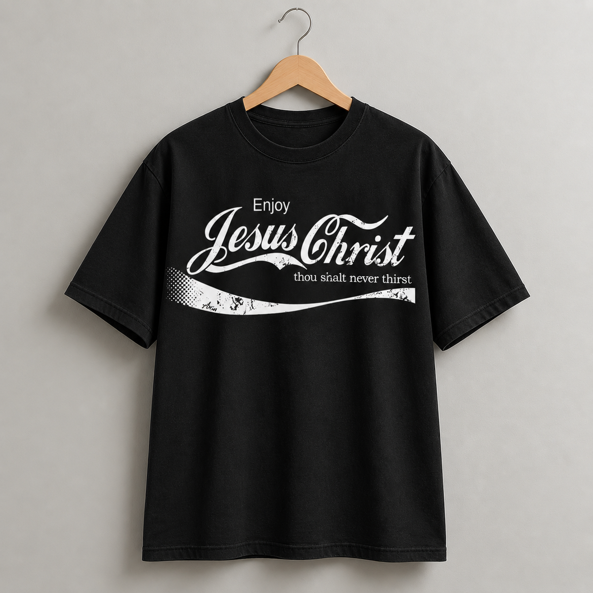 Jesus Christ Faith Graphic Tee Christian Retro Cola