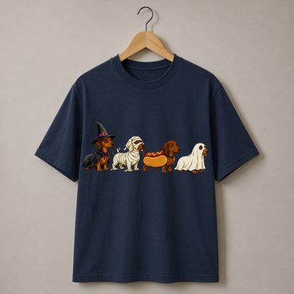 Halloween Dachshund Dogs Graphic T-Shirt Dog Lover