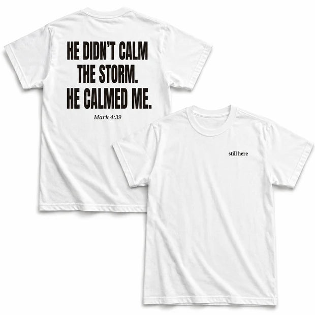 He Didn't Calm The Storm He Calmed Me T-Shirt, Christian Faith Bible Verse Shirt