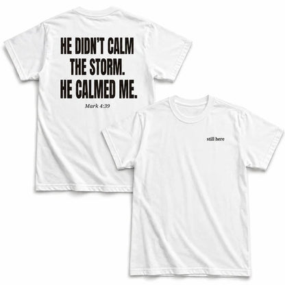 He Didn't Calm The Storm He Calmed Me T-Shirt, Christian Faith Bible Verse Shirt