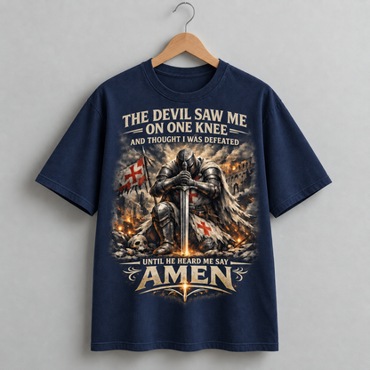 Amen Knight Christian Faith Graphic Tee