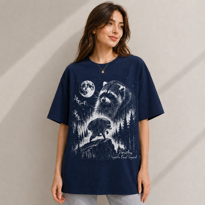Timothy Seattle Feral Legend Raccoon Graphic T-Shirt